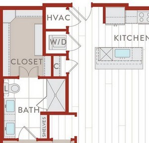 Aura Bluffview Apartments B5 Floor Plan Aura Bluffview Apartments B5 Floor Plan